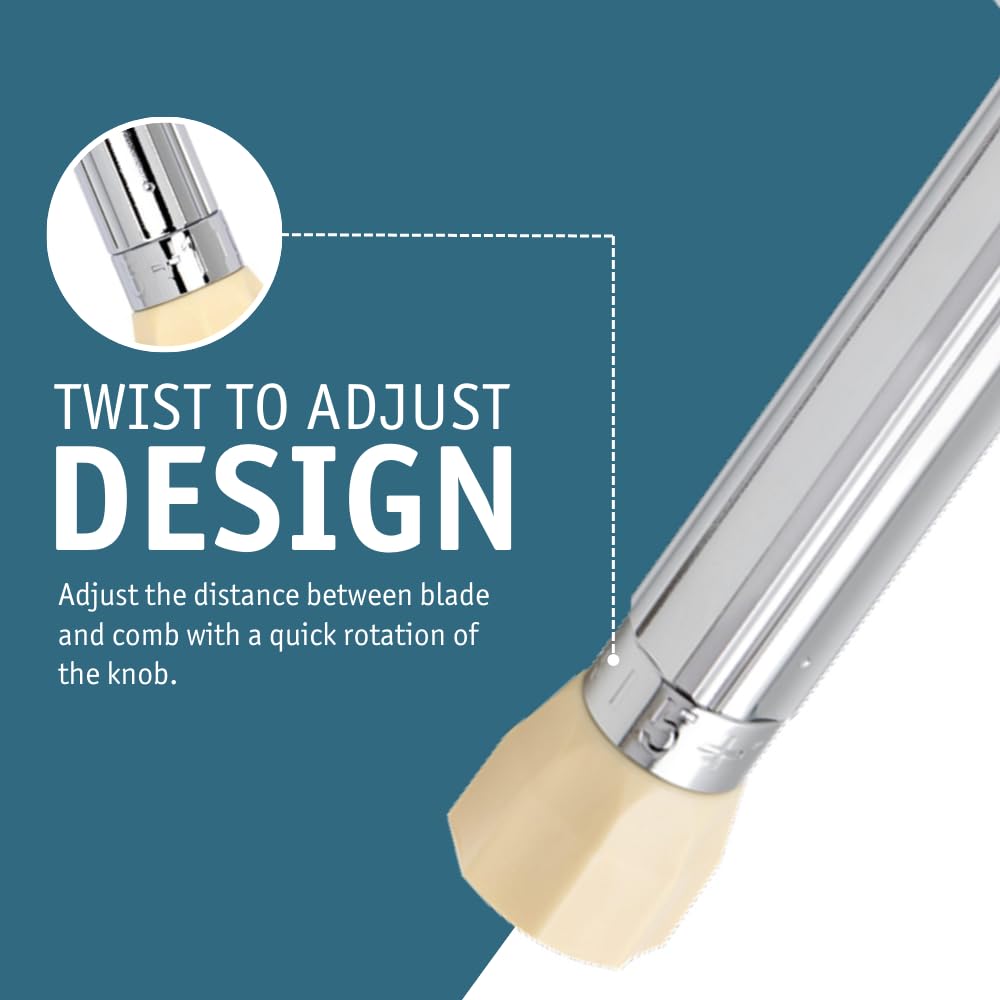 MERKUR Progress 500 Adjustable Double Edge Safety Razor - Standard Handle Adjustable Razor With Dial Made in Germany Plastic-Free Closed Comb Straight Beauty and Personal Care MERKUR