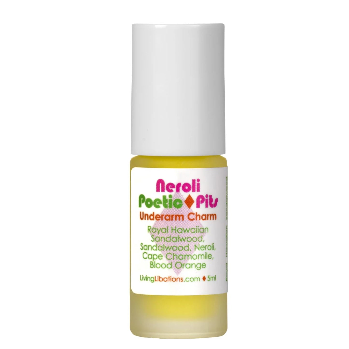 Living Libations - Organic Poetic Pits Roll-On Deodorant - Natural, Wildcrafted, Vegan Clean Beauty (Neroli, .17 fl oz - 5 ml) Beauty and Personal Care LIVING LIBATIONS