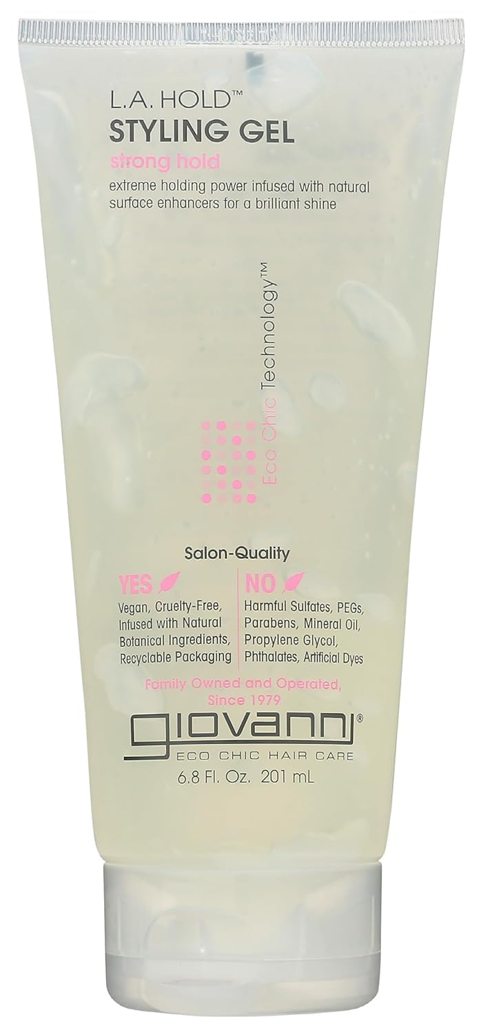 GIOVANNI L.A. Hold Styling Gel, Strong Hold, Vegan, 6.8 oz (1 Pack)