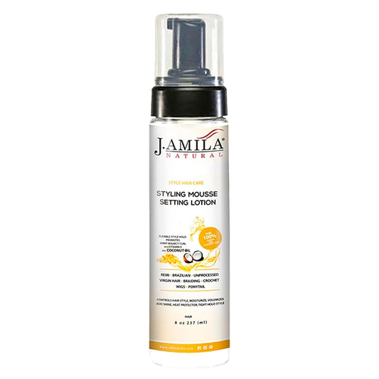 J. AMILA Styling Mousse for Curly & Wavy Hair - 8oz (237ml) Frizz Control & Long-Lasting Hold with Nourishing Coconut Oil - Defines Curls, Adds Volume Beauty & Personal Care J. AMILA