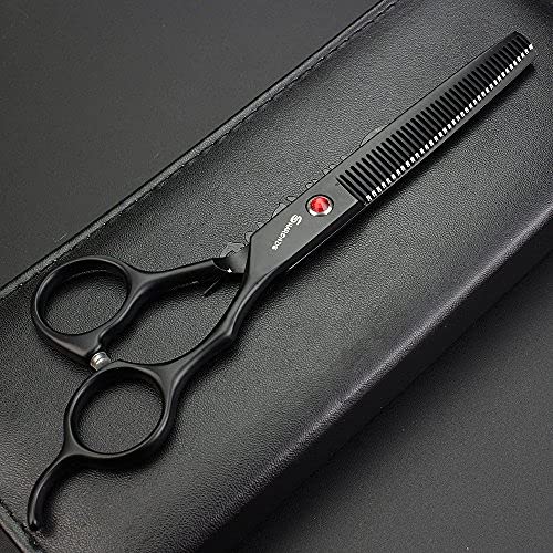 440c high hardness stainless steel black 7-inch cutting salon, professional hairstylist, specialized scissors for cutting thin hair