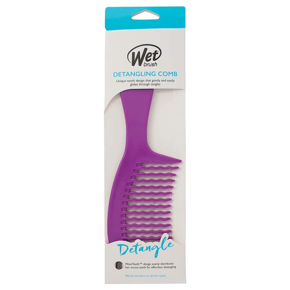 Wet Brush Detangling Comb, Purple - Wide Tooth Hair Detangler with WaveTooth Design that Gently and Glides Through Tangles - Brush Throough Beauty and Personal Care Wet Brush