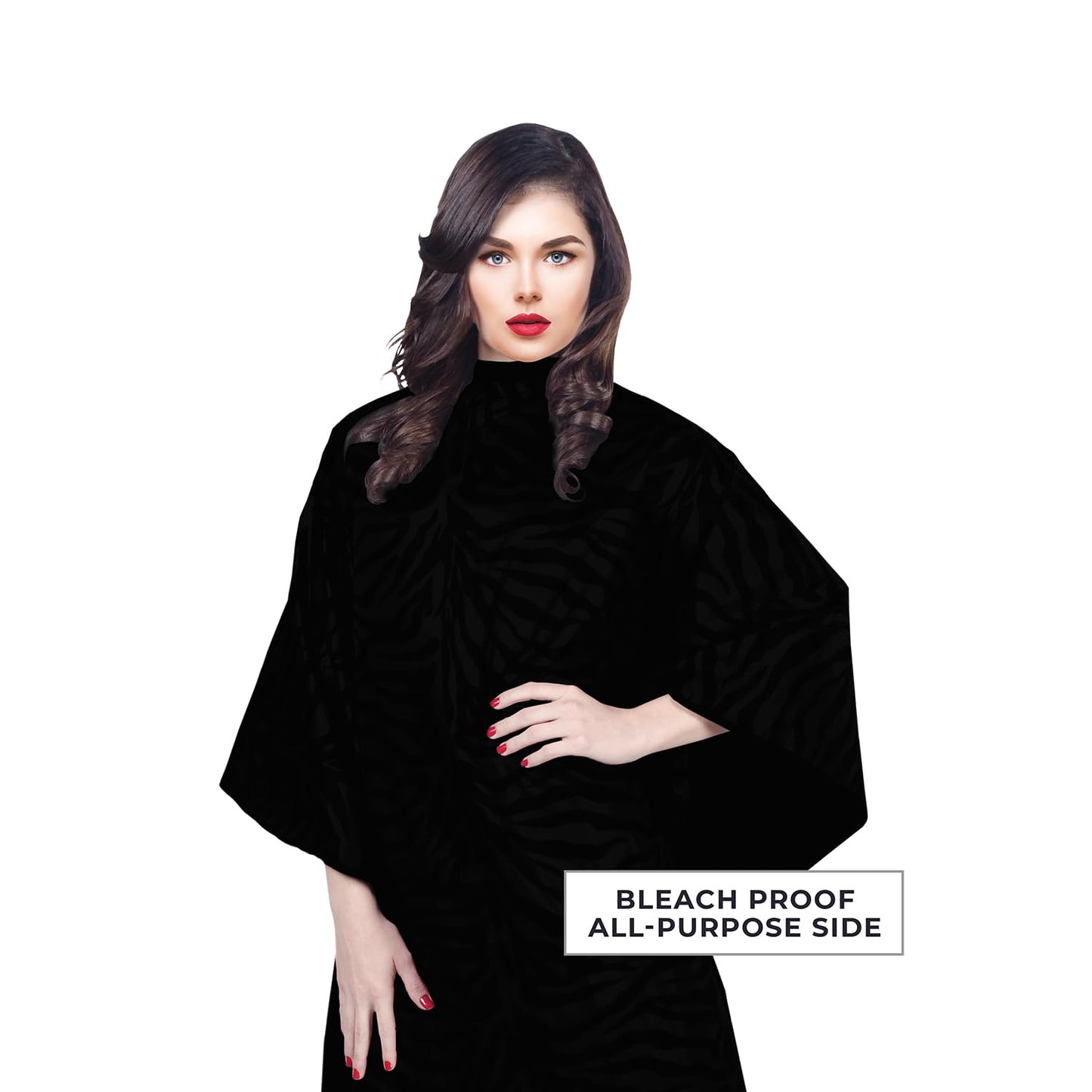 Cricket Flip Reversible Zebra All Purpose Barber Cape for Salon Professionals, Adjustable Metal Snap Neck Closure, Water Resistant & Bleach Proof Beauty & Personal Care Cricket