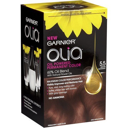 Garnier Olia Oil Powered Permanent Color, Medium Brown [5.0] 1 ea (Pack of 6) Beauty & Personal Care Garnier