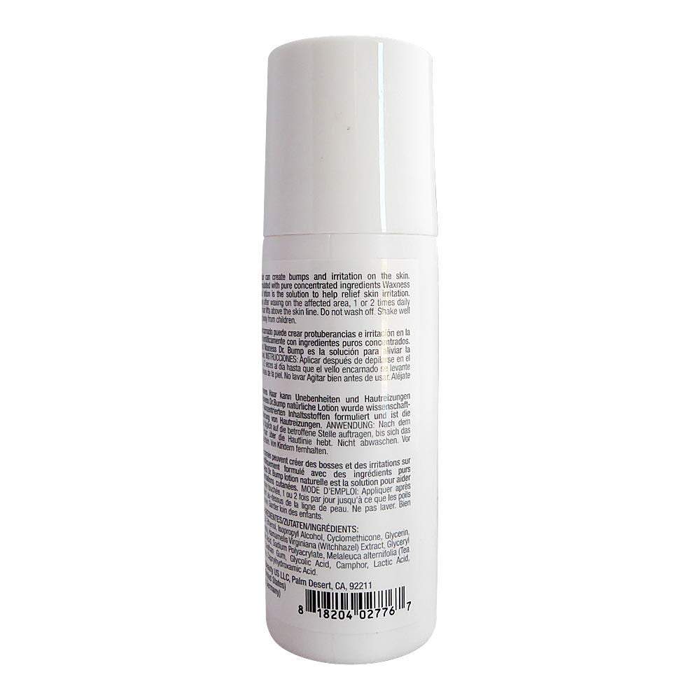 Waxness Dr. Bump Ingrown Hair Treatment Lotion Post Wax & Shave Care 3 oz (89 ml) - Razor Bump Skin Care - Professional Skin Care - Made in USA Beauty and Personal Care Wax Necessities