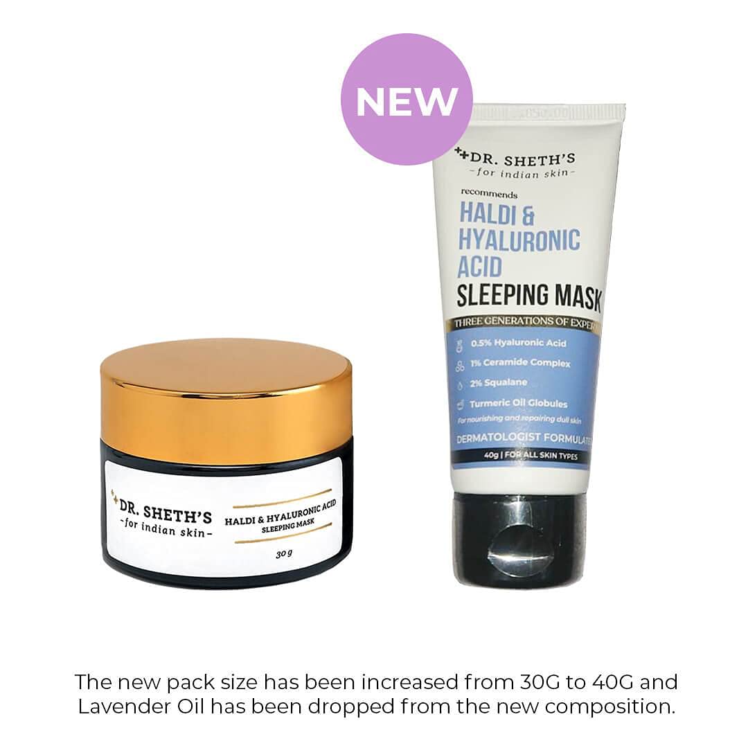 Dr. Sheth's Turmeric & Hyaluronic Acid Sleeping Gel Face Mask | Hydrates & Plumps skin | Soothes & Repairs Tired Skin | Anti Dullness Sleep Mask | Beauty & Personal Care Dr. Sheth's