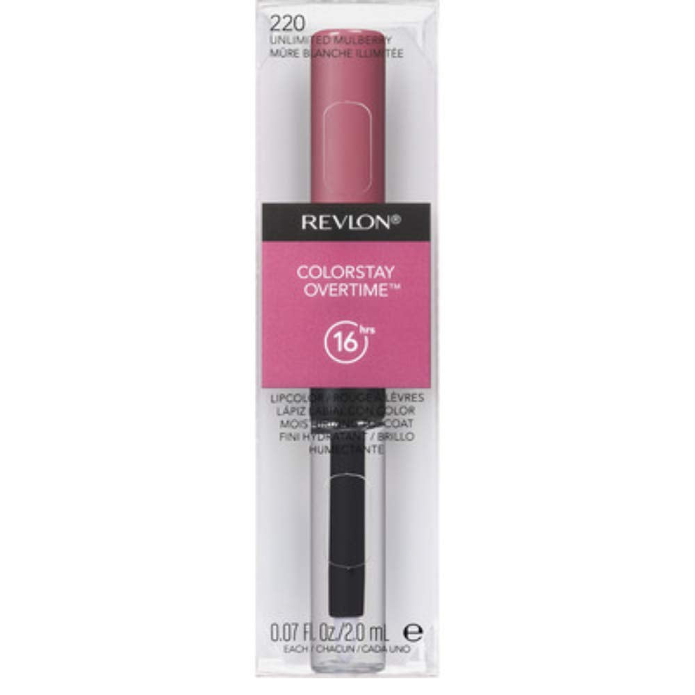 Revlon ColorStay Overtime Liquid Lip Color, Unlimited Mulberry [220] 0.07 oz (Pack of 3) Beauty & Personal Care REVLON