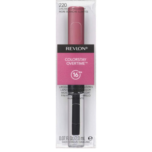 Revlon ColorStay Overtime Liquid Lip Color, Unlimited Mulberry [220] 0.07 oz (Pack of 3) Beauty & Personal Care REVLON