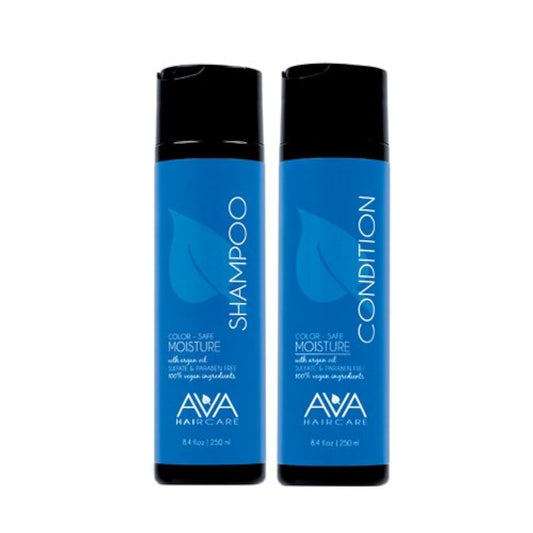 Ava Haircare - Moisture Shampoo And Conditioner - Vegan, Sulphate Free, Paraben Free, Cruelty Free (Set of 2, 8.4oz Each) Beauty & Personal Care Ava Haircare