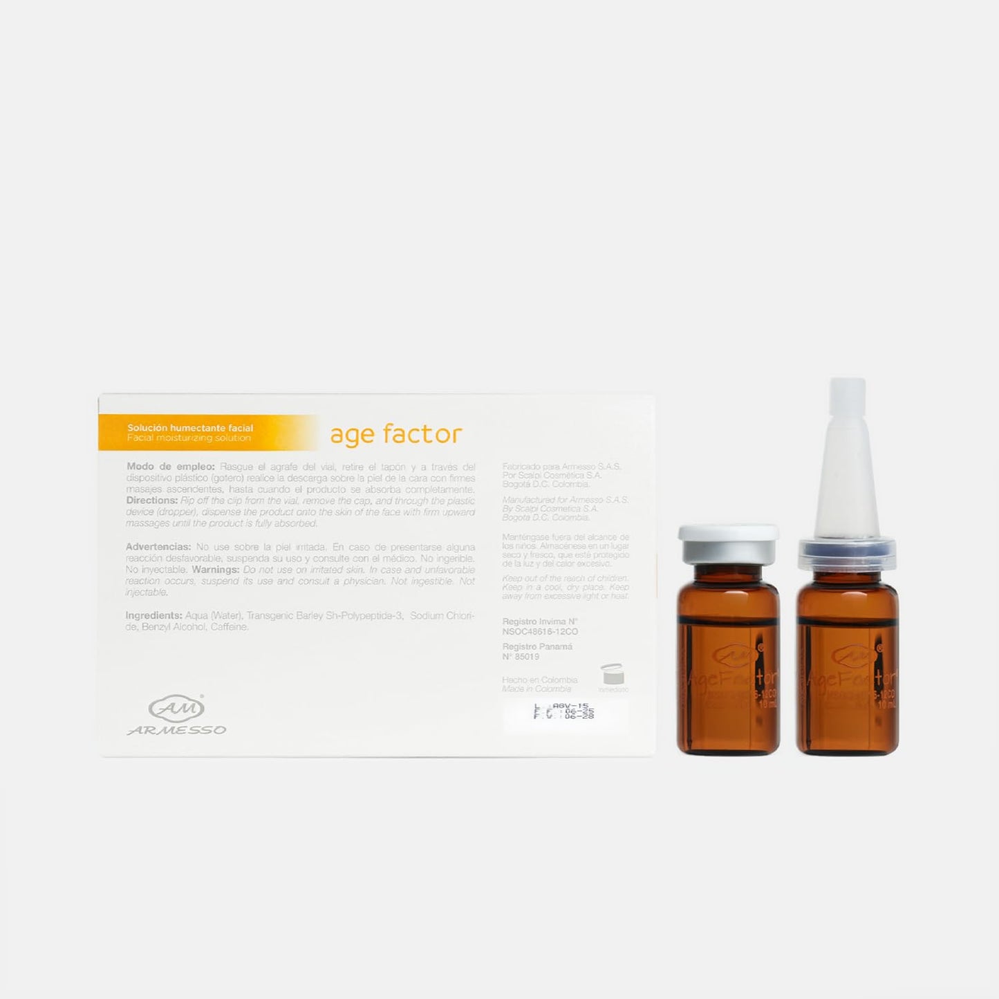AM Armesso | Age Factor | 5x10ml Vials | Professional Anti-Aging Cosmetic Serum with EGF & Peptides for Firm-Looking, Smooth, and Revitalized Skin | Beauty & Personal Care AM ARMESSO