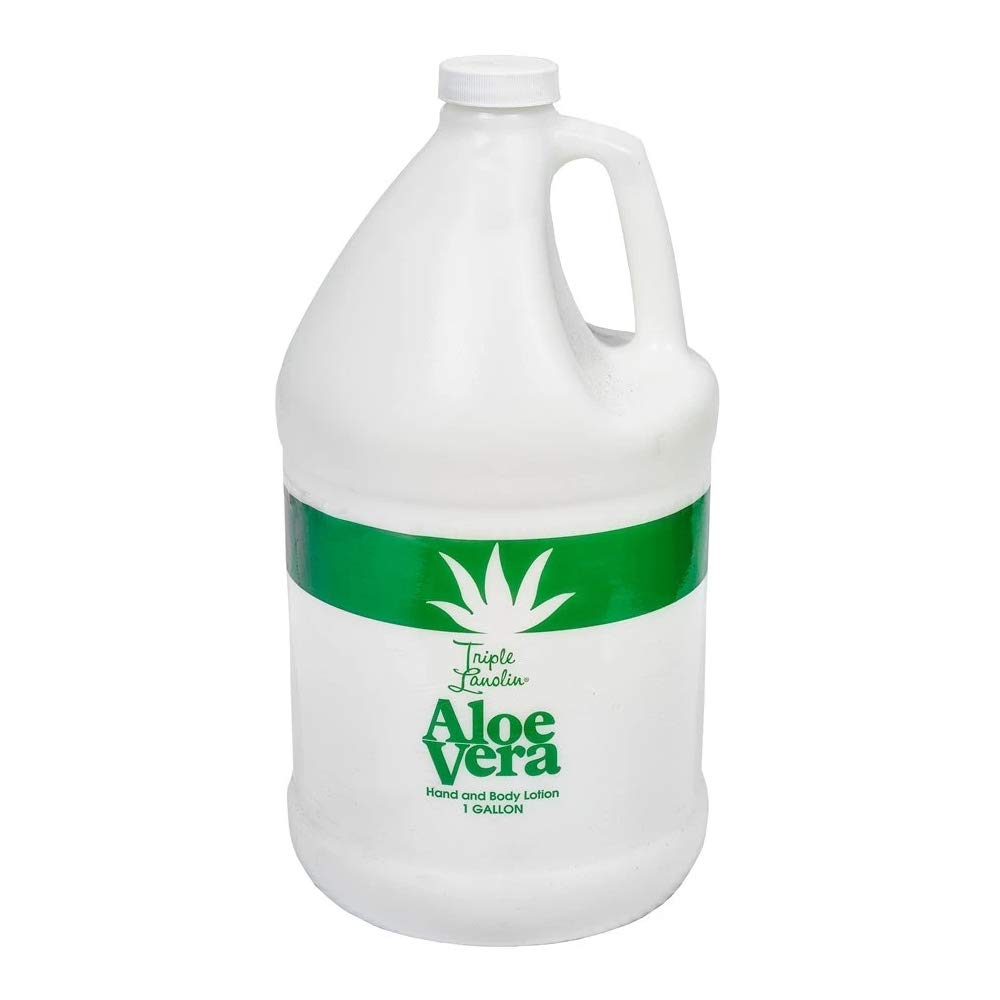 Triple Lanolin Aloe Vera Soothing Lotion - 128 Fl Oz, All Skin Types, Moisturizing & Hydrating Beauty & Personal Care Triple Lanolin
