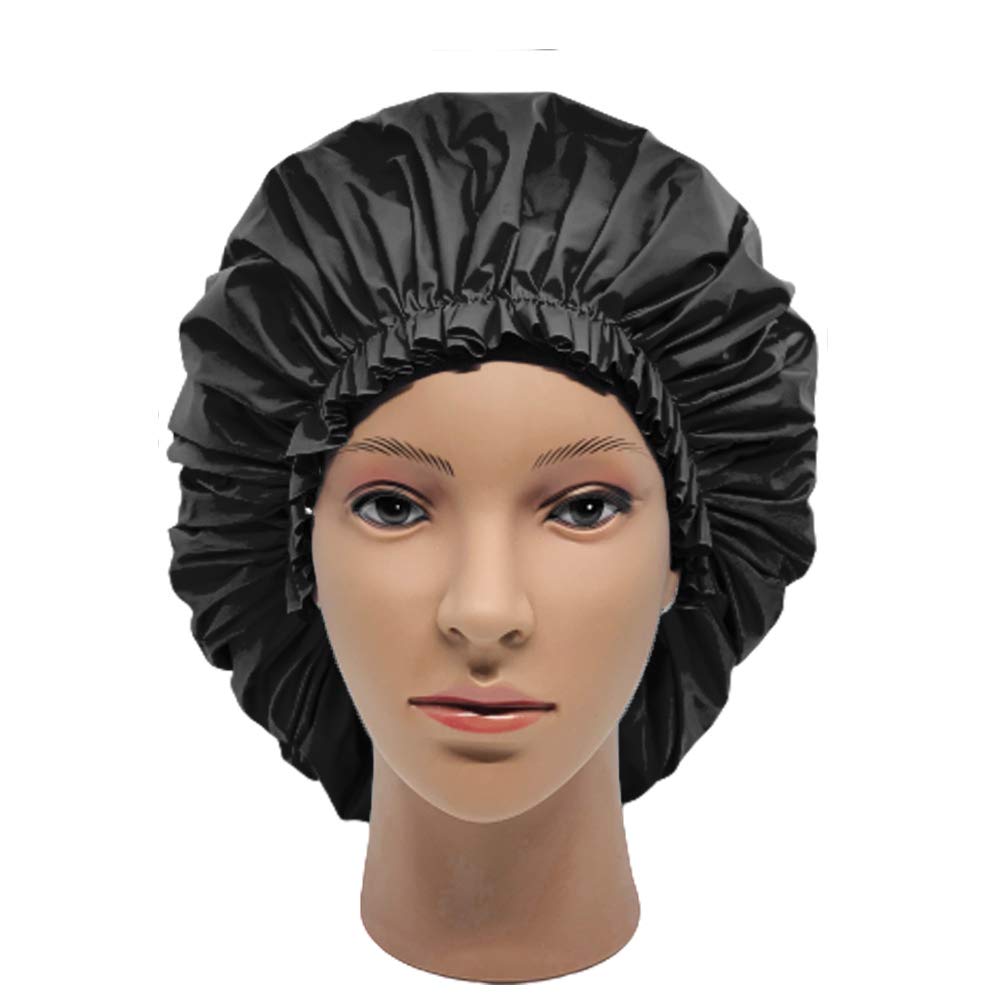 ELEBOX 2 Pack Premium Collection Super Jumbo Shower Cap Extra Large Shower Caps for Braids Shower Bonnets Women Waterproof Hair Caps for Spa Salon Beauty & Personal Care ELEBOX