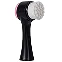 Beomeen Face Brush 2 in 1, Facial Cleansing Exfoliating Scrubber Brush, Silicone Double Side Face Wash Scrub Brush with Super Soft Bristles for Deep Beauty & Personal Care Beomeen