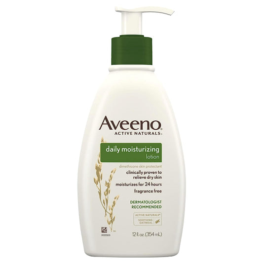 Aveeno Daily Moisturizing Lotion 12 Ounce Pump (354ml) (3 Pack) Beauty & Personal Care Aveeno