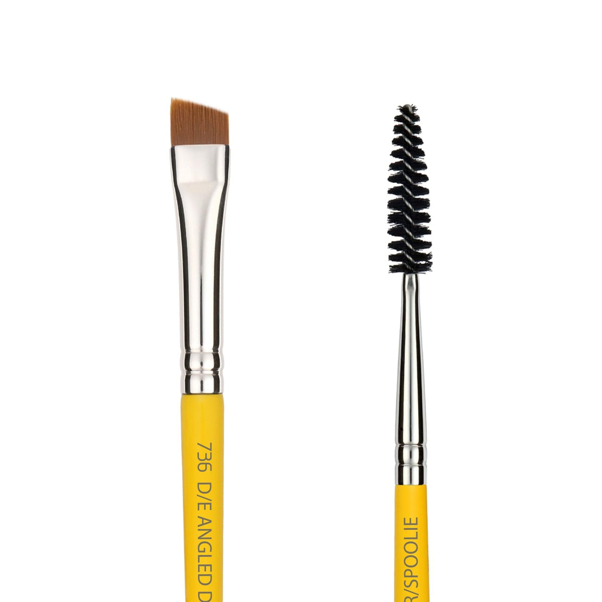 Bdellium Tools Professional Makeup Brush - Studio Series 736 Double-ended Angled Definer/Spoolie - With All-Vegan Synthetic Fibers, For Polished
