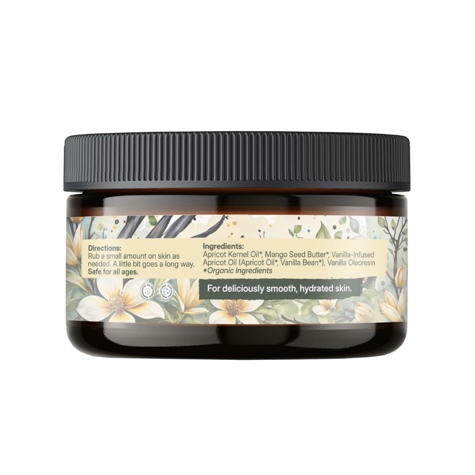 Earthley Wellness Whipped Body Butter Vanilla, Natural Body Butter with Mango Butter & Apricot Oil, Nourishing Skin Butter for Dry Skin Beauty & Personal Care Earthley Wellness