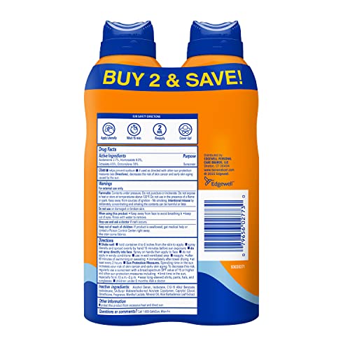 Banana Boat Sport Cool Zone SPF 50 Sunscreen Spray Twin Pack | Spray Sunscreen SPF 50, Sunblock, Oxybenzone-Free, 6oz each Beauty & Personal Care Banana Boat