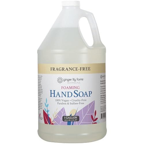Ginger Lily Farms Botanicals All-Purpose Foaming Hand Soap Refill, Fragrance Free, 100% Vegan & Cruelty-Free, Unscented, 1 Gallon (128 fl oz) Beauty & Personal Care Ginger Lily Farms
