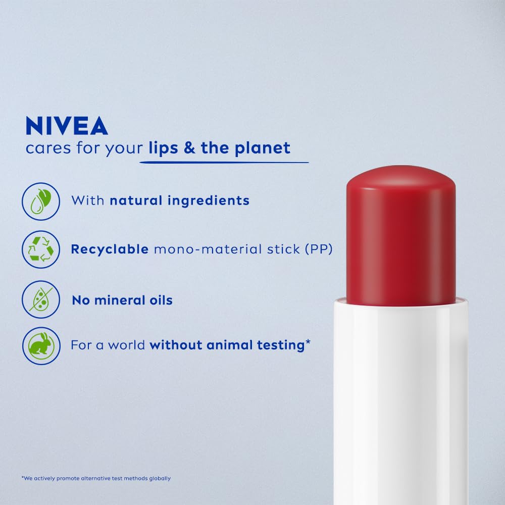 NIVEA Lip Balm, Pomegranate Shine, 4.8g Beauty and Personal Care NIVEA