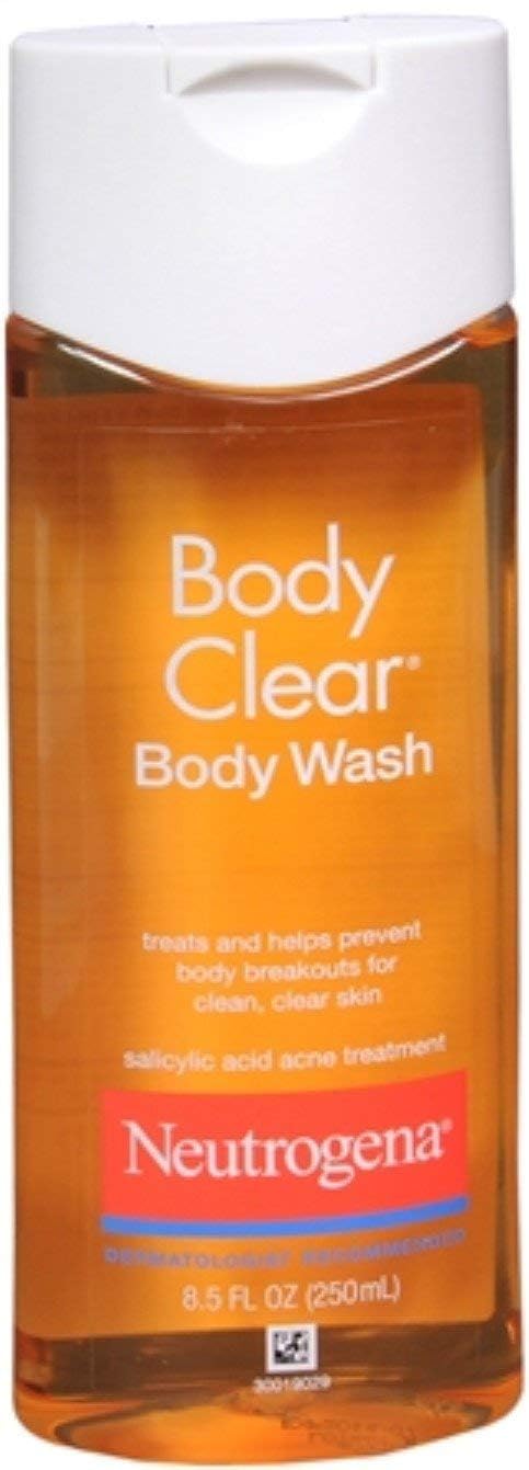 Neutrogena Body Clear Acne Body Wash with Glycerin & Salicylic Acid Acne Medicine for Acne-Prone Skin, Non-Comedogenic, 8.5 fl. oz (Pack of 2) Beauty & Personal Care Neutrogena