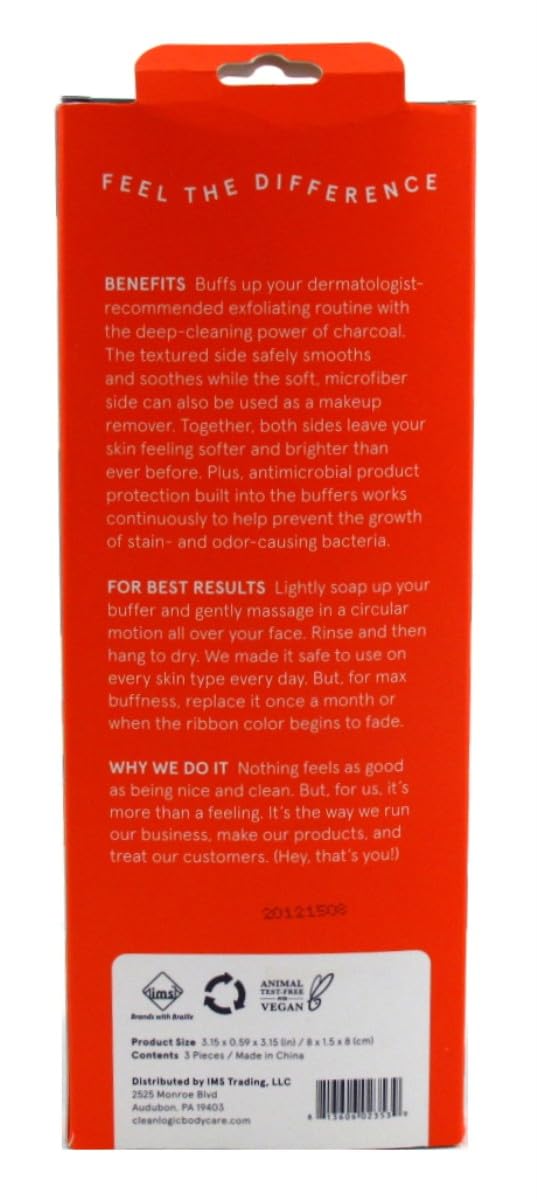 Cleanlogic Clean Logic Detoxify Dual Texture Facial Buffers (Pack of 2) Beauty & Personal Care Cleanlogic
