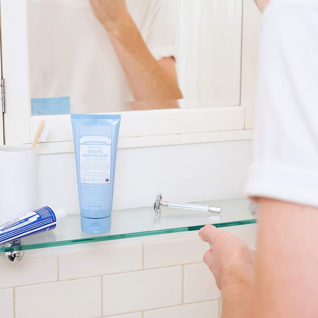Dr. Bronner's Magic Organic Shaving Soap Gel Unscented 7 fl oz Beauty & Personal Care Dr. Bronner's