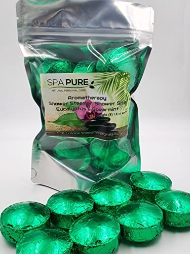 8 Lavender Mint Aromatherapy Shower Bombs 1.6 oz Each with 100% Natural/Organic Essential Oils - Transform Your Shower - Transform Your Mood… Beauty & Personal Care Spa Pure