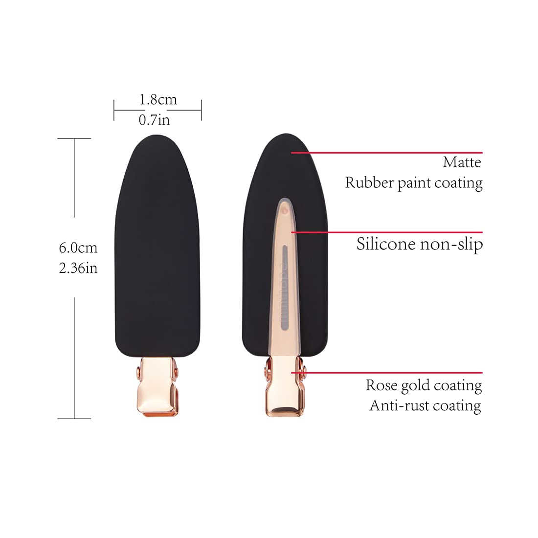minihope 12 pieces No Bend Hair Clips, No Crease Curl Pin Clips for Makeup Application?2022 style, non-slip.Hair won't get caught between plastic Beauty & Personal Care minihope