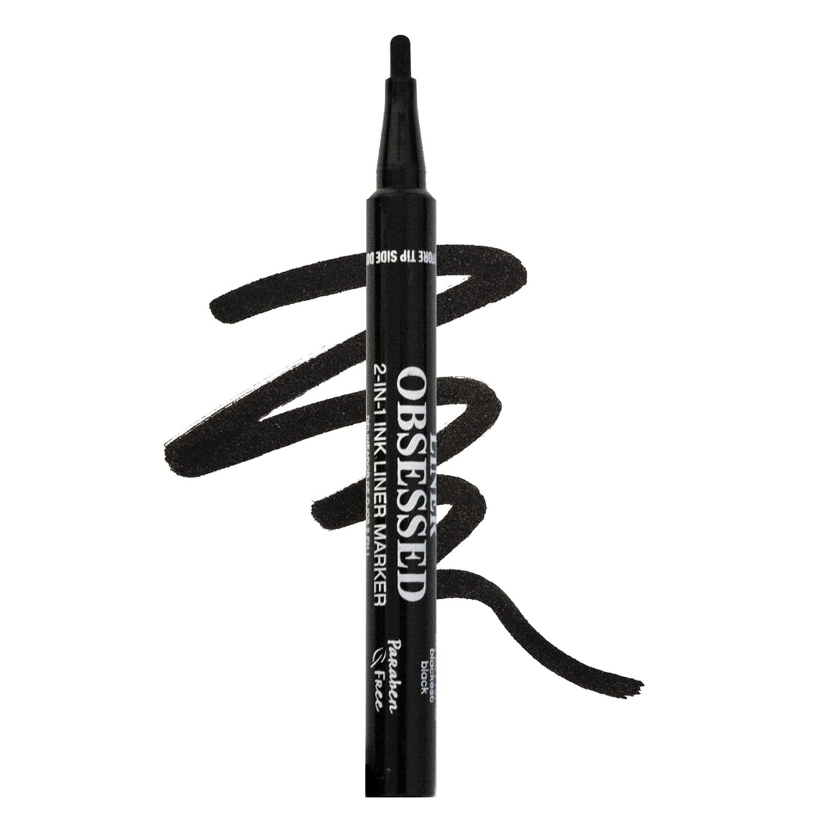 Palladio 2 in 1 Eye Liner Marker, Water Resistant Paddle Tip Liner, Bold Black Eyeliner Marker Pen, Thick or Thin Line, Quick Drying, 14 Hour All Day Beauty & Personal Care Palladio