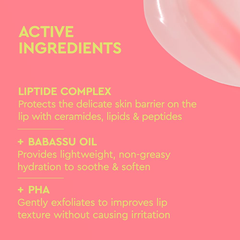 BYOMA Liptide Lip Mask - Lightweight, Overnight Mask - Peptide Lip Treatment with Peptides, Babassu Oil & AHA - Hydrating, Exfoliating Balm - 0.16 oz Beauty and Personal Care BYOMA
