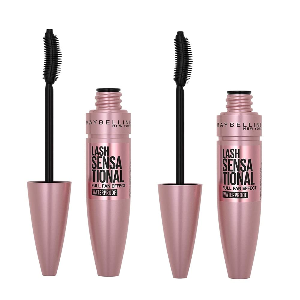 Pack of 2 Maybelline Lash Sensational Full Fan Effect Waterproof Mascara, Very Black 2572 Beauty & Personal Care Maybelline New York