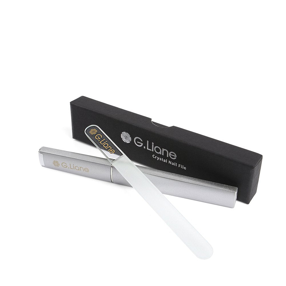 G.Liane Crystal Glass Nail File Professional Double Sided Etched Crystal Nail File Set for Nail Art & Nail Care Alternative to Metal Nail Files Emery Beauty & Personal Care G.Liane