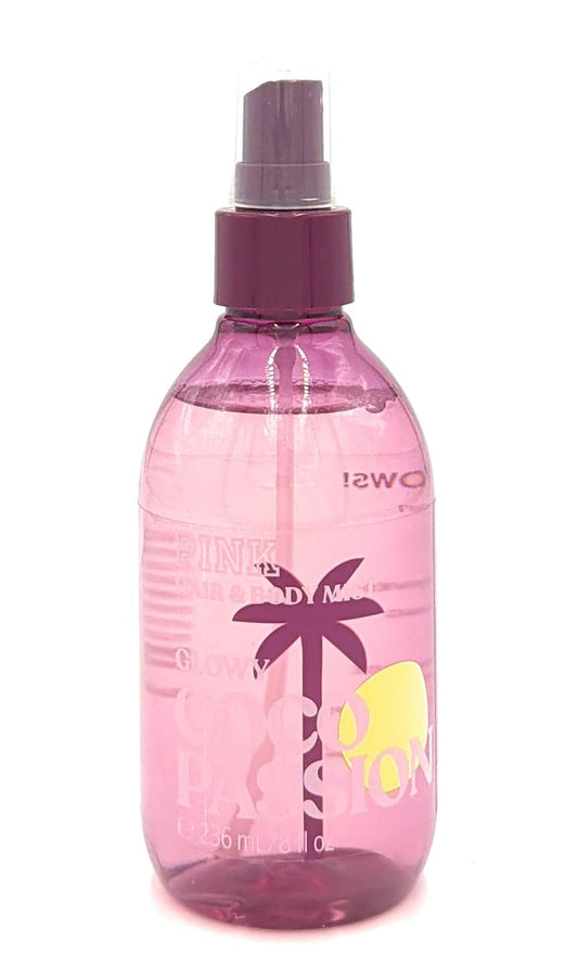 Victoria's Secret Pink Glowy Coco Passion Hair & Body Mist 8 Fl Oz