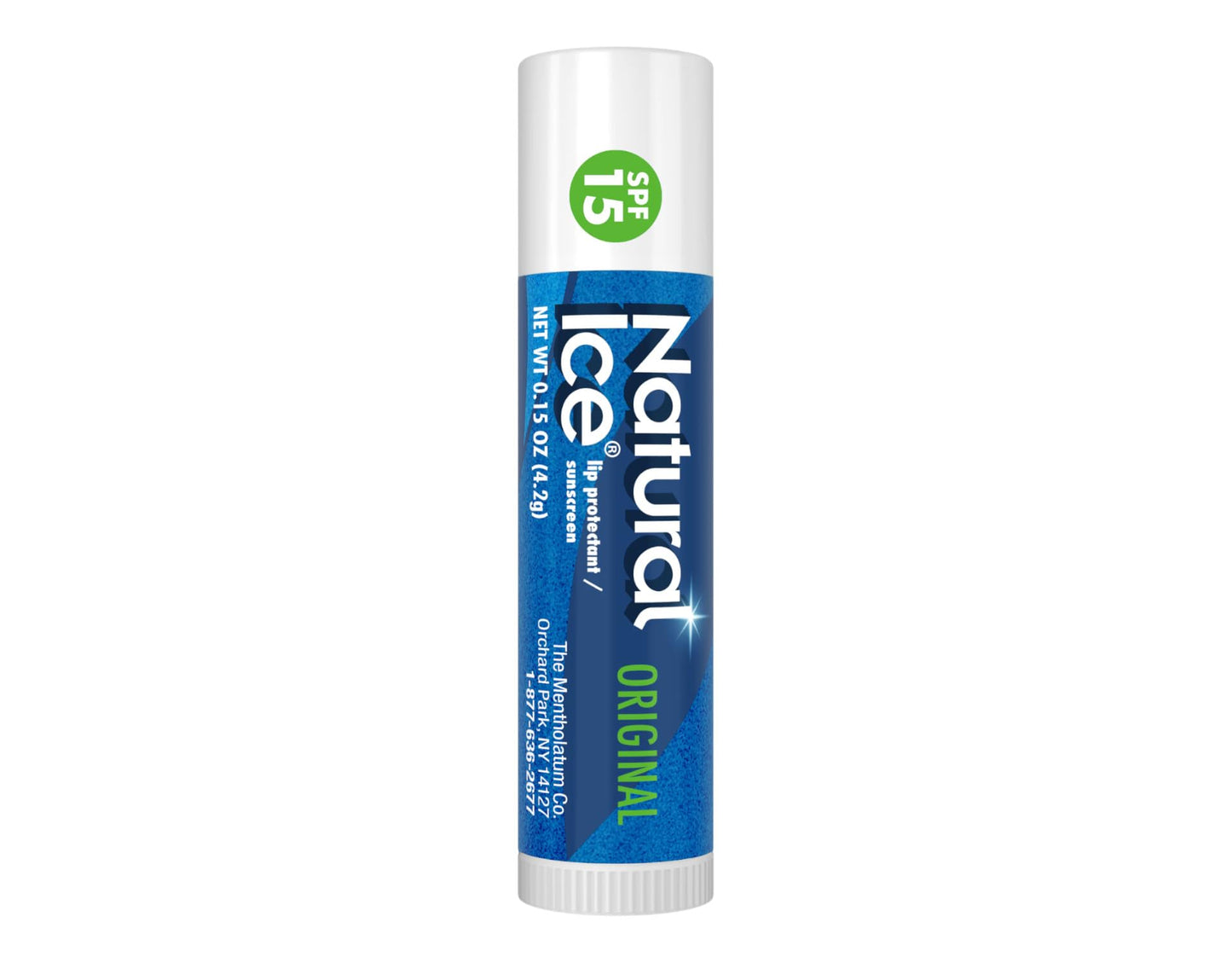 Mentholatum Natural Ice Original SPF 15 Medicated Lip Balm, 0.15 Ounce (Pack of 2) Beauty and Personal Care Natural Ice
