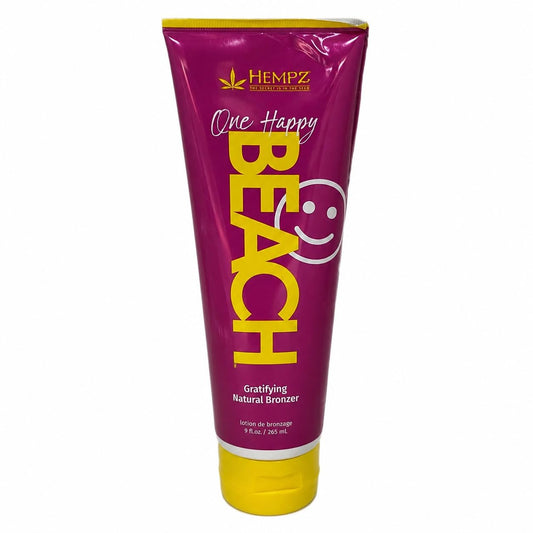 HEMPZ Tanning Lotion - One Happy Beach Gratifying Natural Bronzer - Moisturizing Self-Tanning Lotion for Tanning Beds, Beach, Sun - 9 Fluid ounces