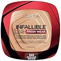L'Oreal Paris Makeup Infallible Fresh Wear Foundation in a Powder, Up to 24H Wear, Waterproof, Golden Beige, 0.31 oz. (Packaging May Vary) Beauty & Personal Care L'Oreal Paris