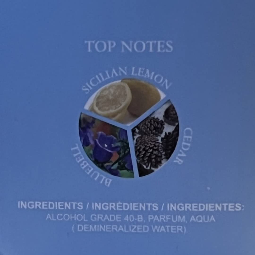 United Scents BLUE WONDER For Women Eau de Parfum - Top Notes of Sicilian Lemon, Cedar, and Bluebell - 3.4 Fl Oz Beauty & Personal Care United Scents