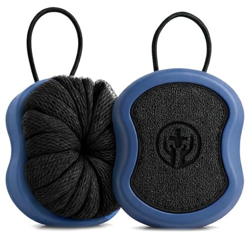 Shower Scrubber for Body 2-in-1 : 2 - Pack High Foaming Body Scrubber Exfoliator for Men, Ergonomic Shower Scrub, Deep Exfoliating Travel Bath Brush Beauty and Personal Care Tilcare