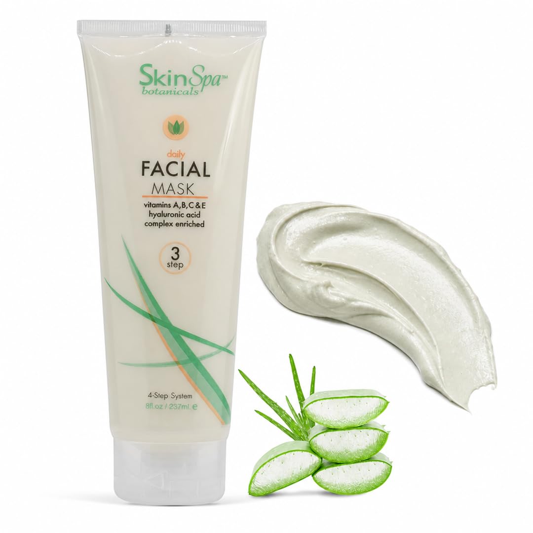 SkinSpa Clay Face Mask - Bentonite Clay & Hyaluronic Acid Deep Pore Cleansing Mask | Vitamin A, C & E Complex | For Oily, Sensitive & Dull Skin | Beauty & Personal Care SkinSpa