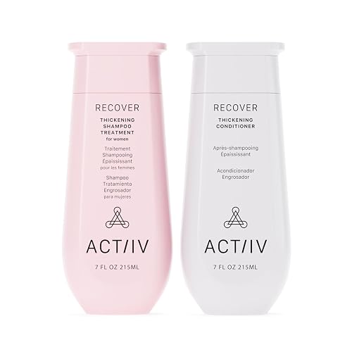ACTIIV Recover Thickening Shampoo & Conditioner Bundle for Women (7 oz Each) - For Fine & Thinning Hair, Supports Fuller, Thicker-Looking Hair & Scalp Beauty & Personal Care ACTIIV