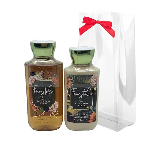 Bath & Body Works FAIRYTALE 2-piece Gift Set with a Red Bow for Holidays & Gifts - Shower Gel 10 fl oz & Body Lotion 8 fl oz Beauty & Personal Care Bath & Body Works