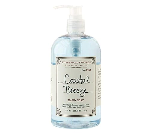 Stonewall Kitchen Coastal Breeze Hand Soap, Enriched with Vitamins, Beautiful Container with Pump, 16.9 Ounces Beauty & Personal Care Stonewall Kitchen