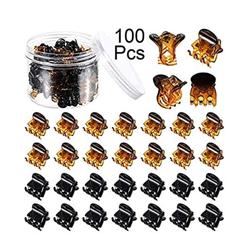 100 Pieces-Pack Mini Hair Claw Clips Plastic Claws Pins Clamps Small Jaw for Girls and Women Gifts(1.0cm clear) Beauty & Personal Care LOVESUMMER