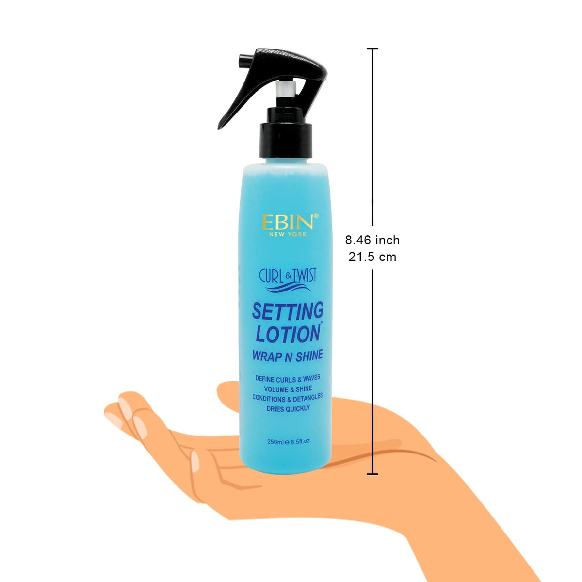 EBIN NEW YORK Curl & Twist Setting Lotion 8.5 oz/ 250ml | Moisturizing and Hydration, Smoothing with Natural High Shine, Defining Curls All Day Long Beauty & Personal Care EBIN NEW YORK