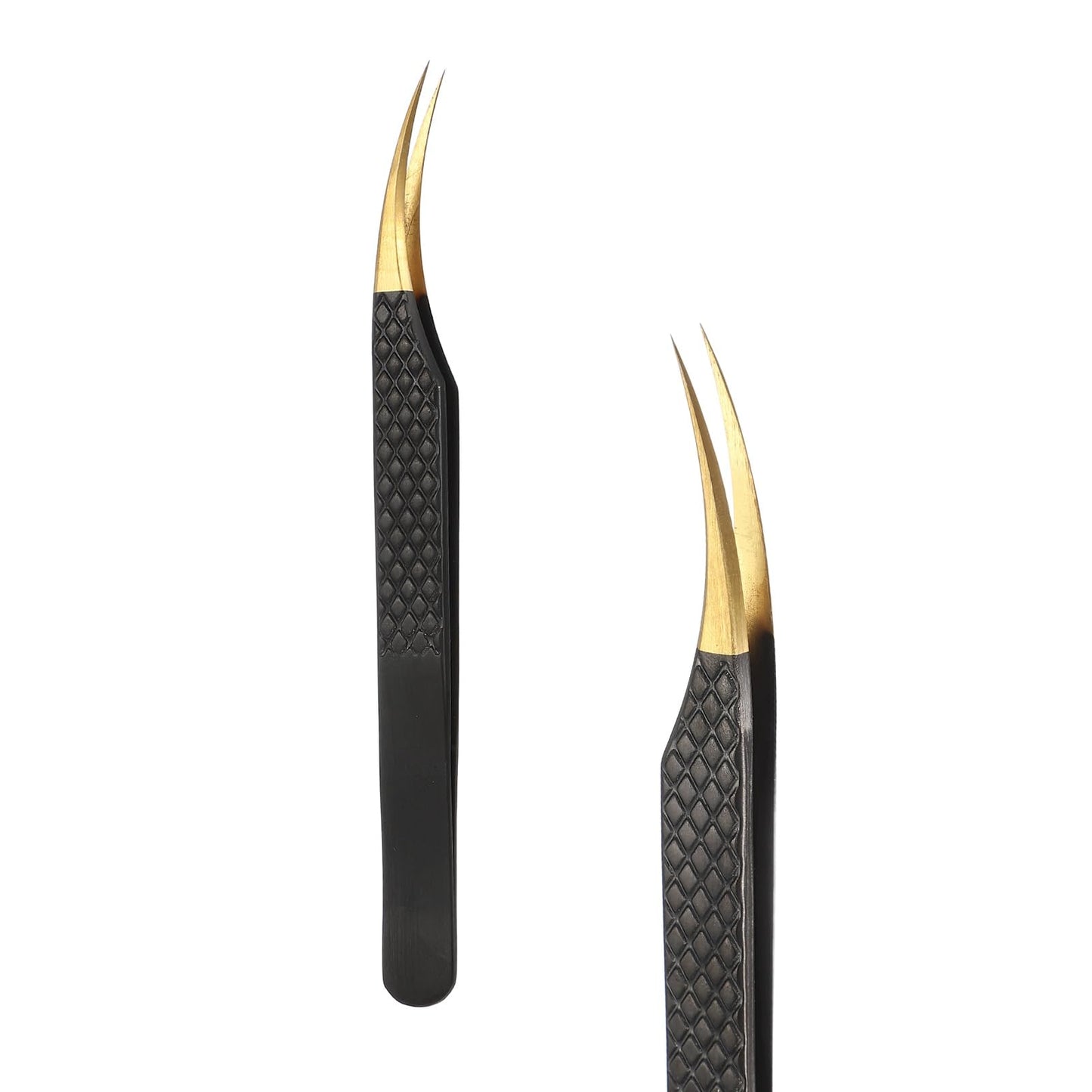 HARFINGTON High Precision Lash Tweezers, 4.9"(125mm) Stainless Steel Dolphin Tip Eyelash Extensions Tweezer Casual Beauty Tools for Eyelash Beauty and Personal Care HARFINGTON