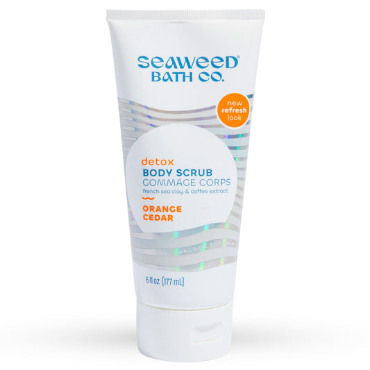 Seaweed Bath Co. Detox Body Scrub, Orange Cedar Scent, 6 Ounce, Sustainably Harvested Seaweed, French Sea Clay, Coffee Extract Beauty & Personal Care The Seaweed Bath Co.