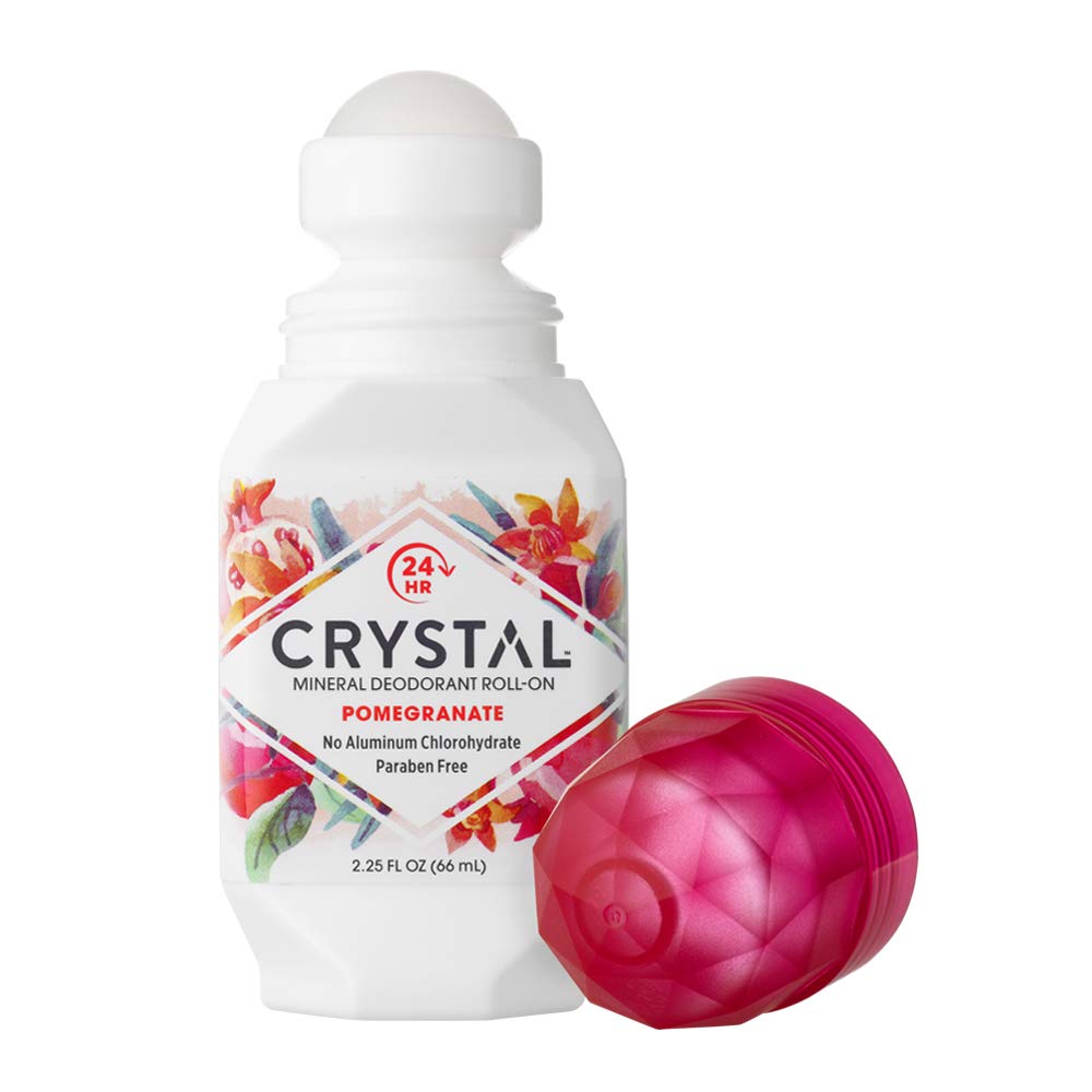 Crystal Mineral Deodorant Roll-On, Pomegranate, 2.25 fl oz (Pack of 12) Beauty and Personal Care Crystal Essence