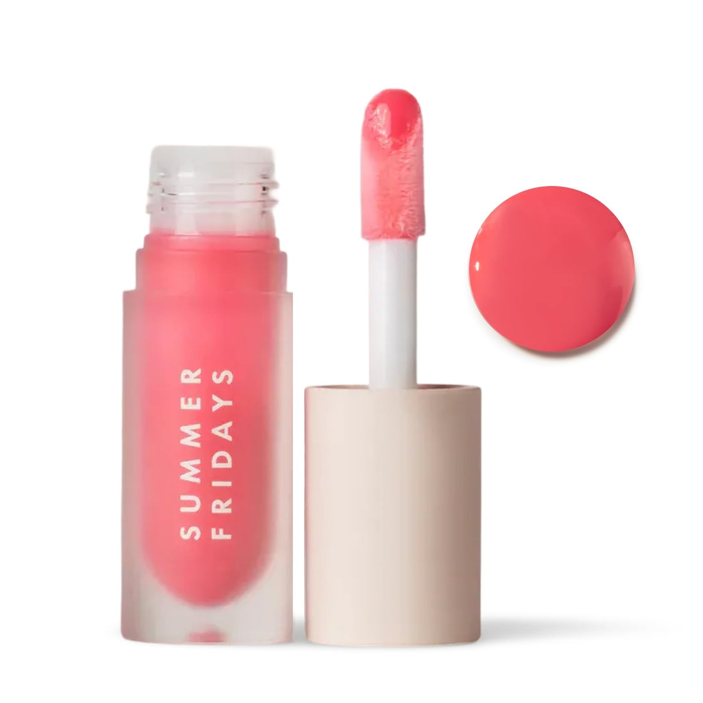 Summer Fridays Dream Lip Oil - Hydrating Tinted Lip Gloss Oil - Non-Sticky Formula with Skincare Benefits for Long-Lasting Softness + Shine - Beauty & Personal Care Summer Fridays
