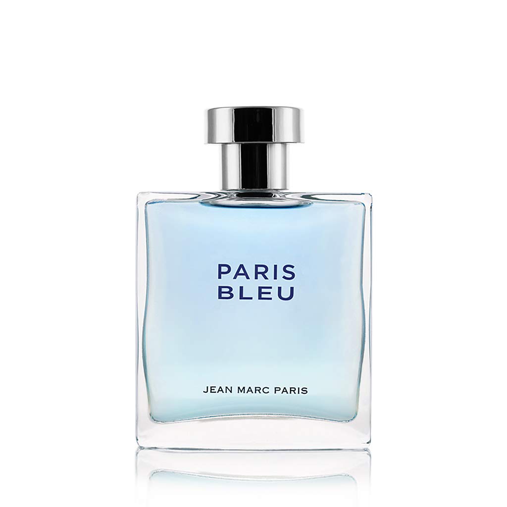 Jean Marc Paris Paris Bleu Homme Eau de Toilette Spray, 3.4 fl. oz., blue, Men's Cologne, Fresh Cologne, Notes of Bergamot, Lavender and Leather Beauty & Personal Care Jean Marc Paris
