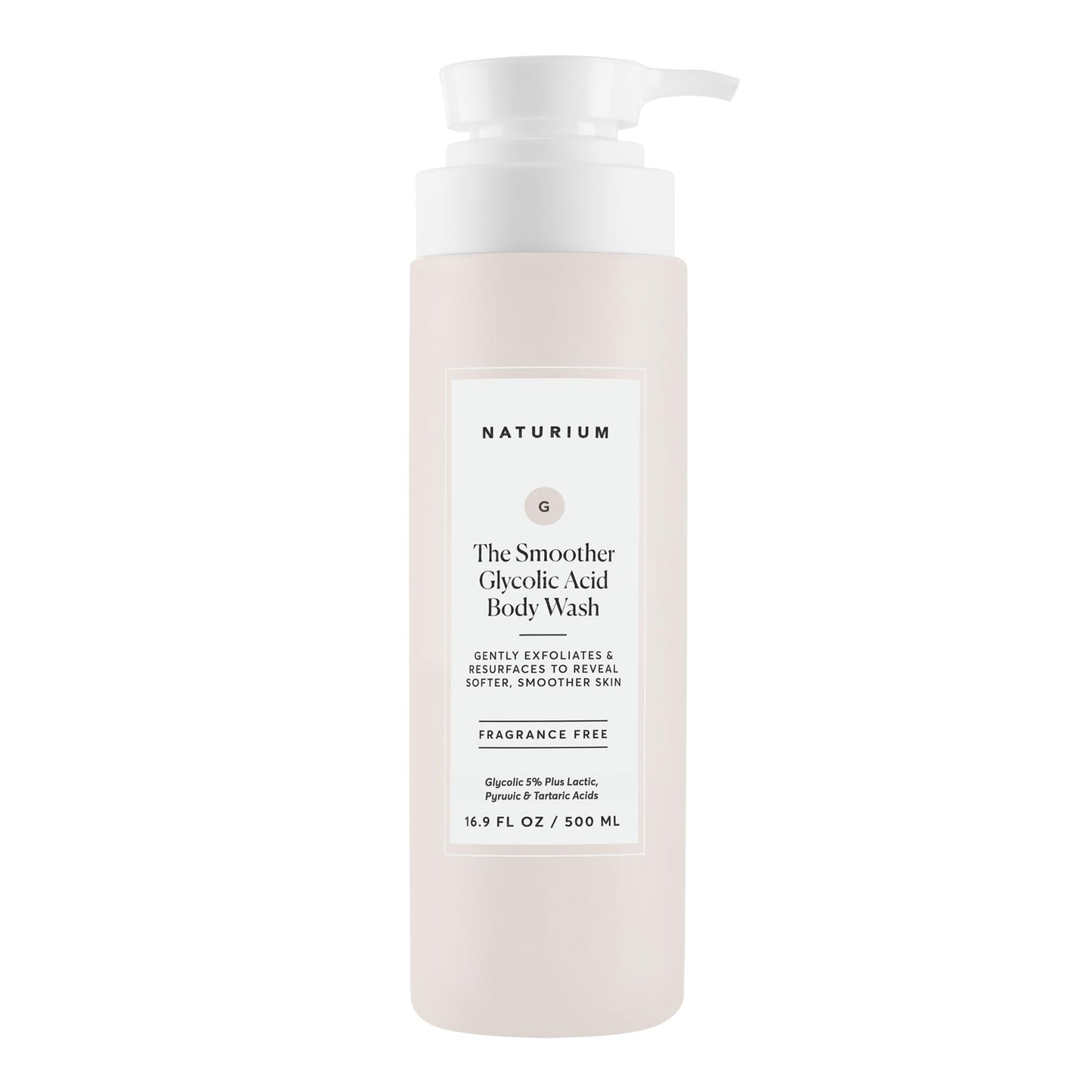 Naturium The Smoother Glycolic Acid Exfoliating Body Wash, Soft & Smoothing Cleanser, 16.9 oz Beauty & Personal Care Naturium